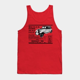 CROSSLEY TEN - 1933 advert Tank Top